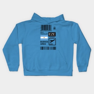 Buenos Aires Argentina travel ticket Kids Hoodie